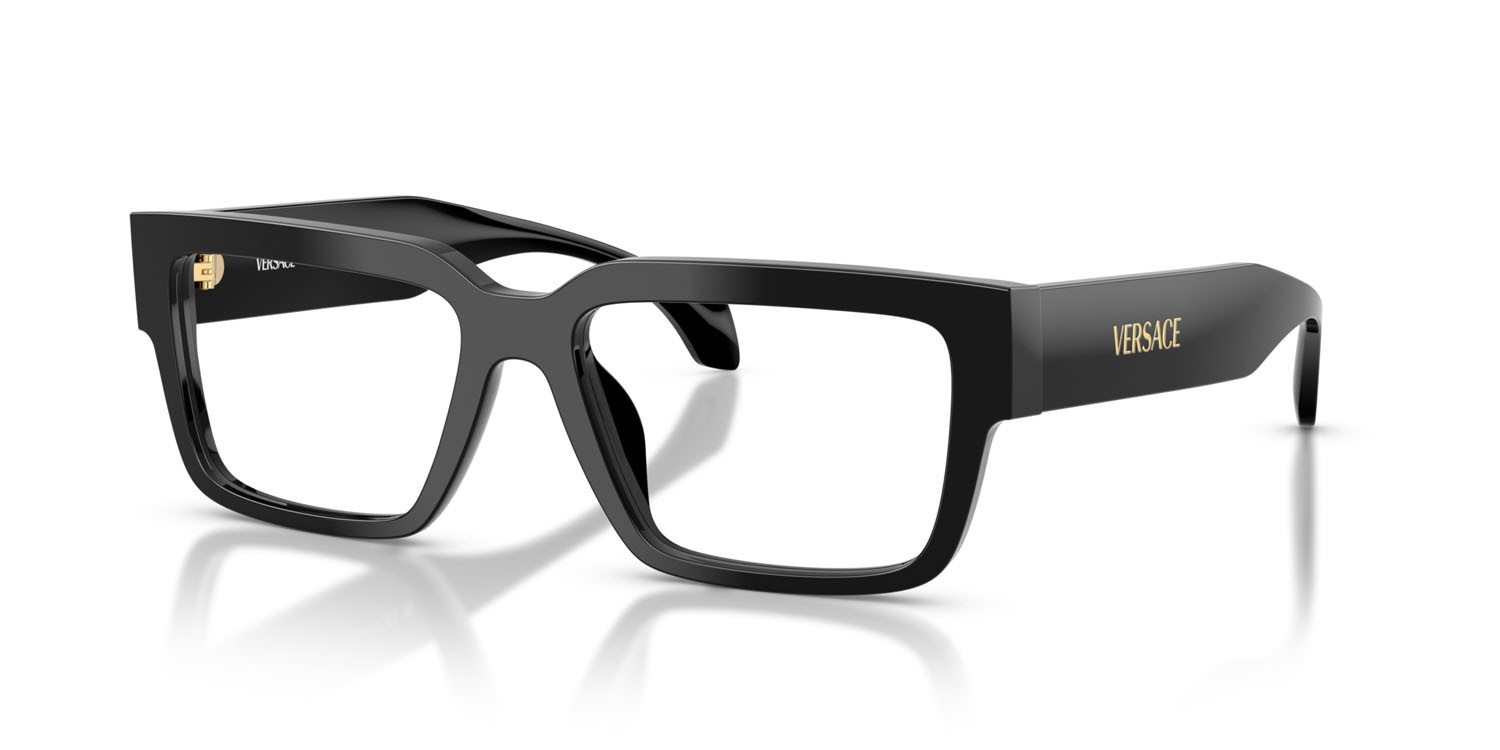 Eyeglasses Versace VE 3374U (GB1) color nero shape rectangle lenses lente demo