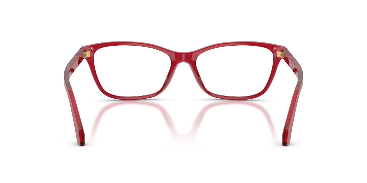 Eyeglasses Versace VE 3375 (5520) color rosso trasparente shape cat eye lenses lente demo