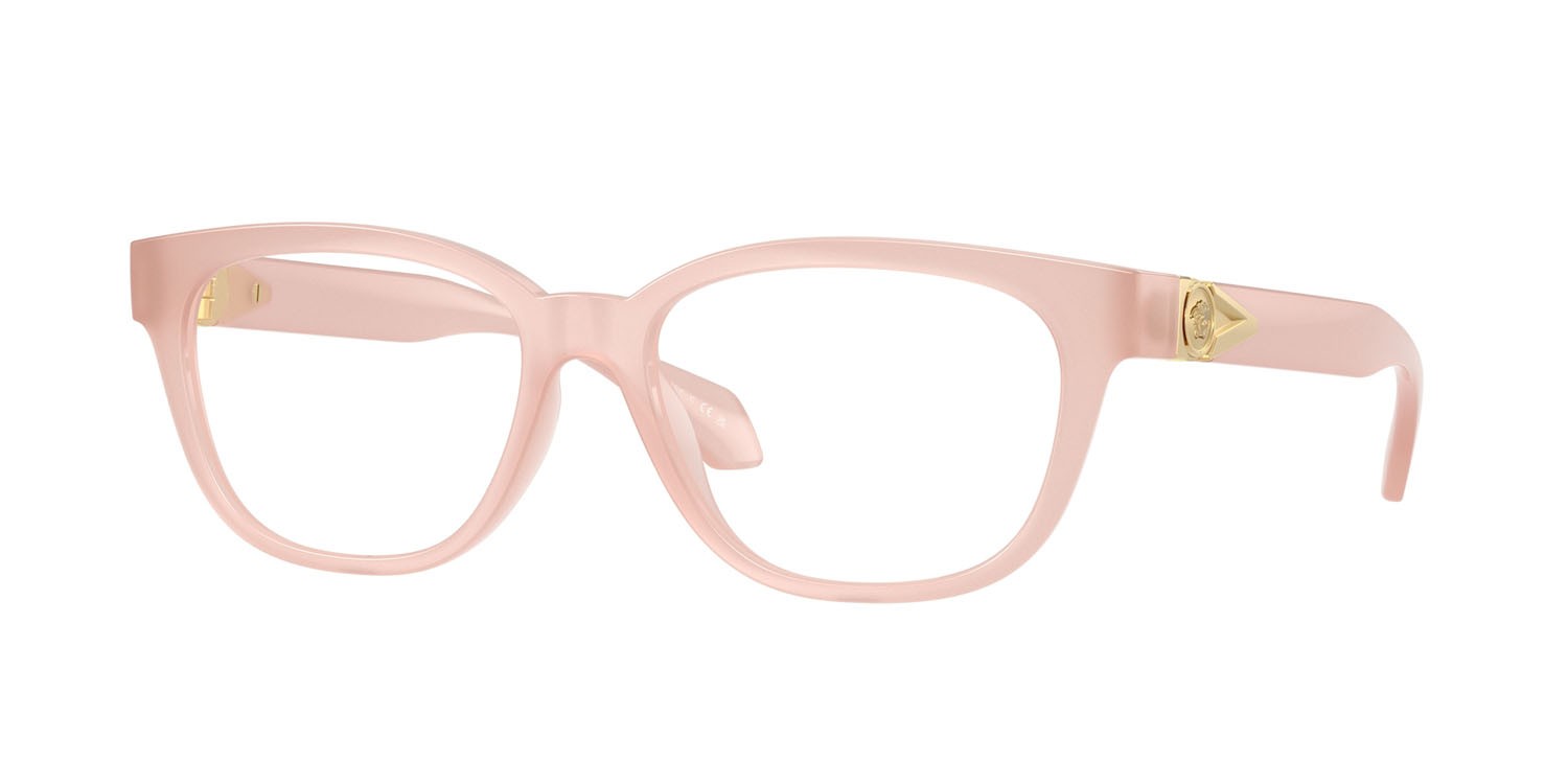 Occhiali da vista Versace VE 3376U (5522) colore rosa opale forma quadrato lenti lente demo