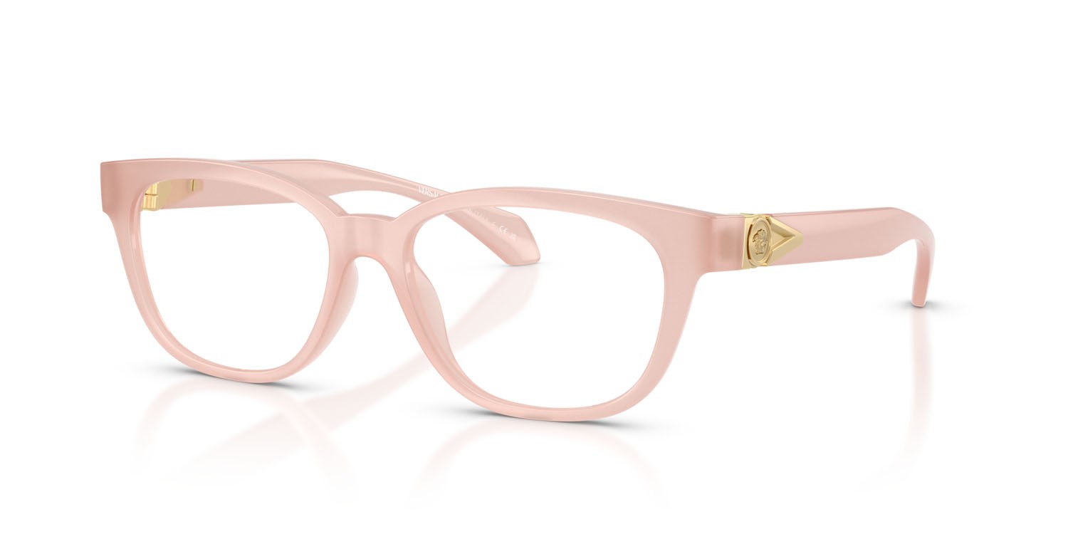 Occhiali da vista Versace VE 3376U (5522) colore rosa opale forma quadrato lenti lente demo