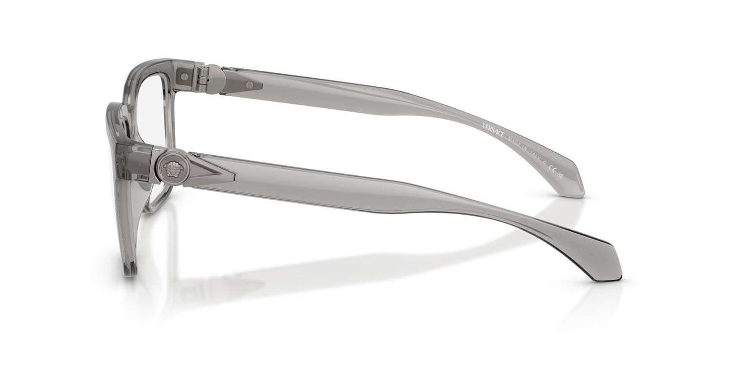 Eyeglasses Versace VE 3377U (593) color grigio trasparente shape square lenses lente demo
