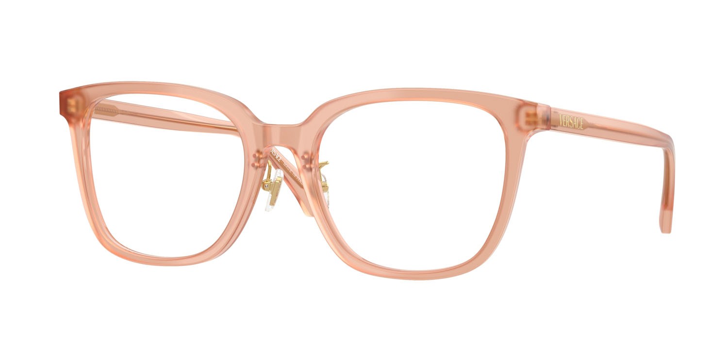 Eyeglasses Versace VE 3378D (5526) color pesca perlaceo shape square lenses lente demo