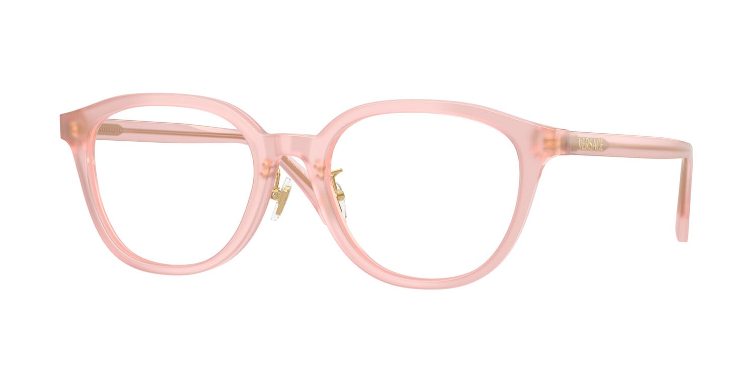 Occhiali da vista Versace VE 3379D (5525) colore rosa opale forma pantos lenti lente demo
