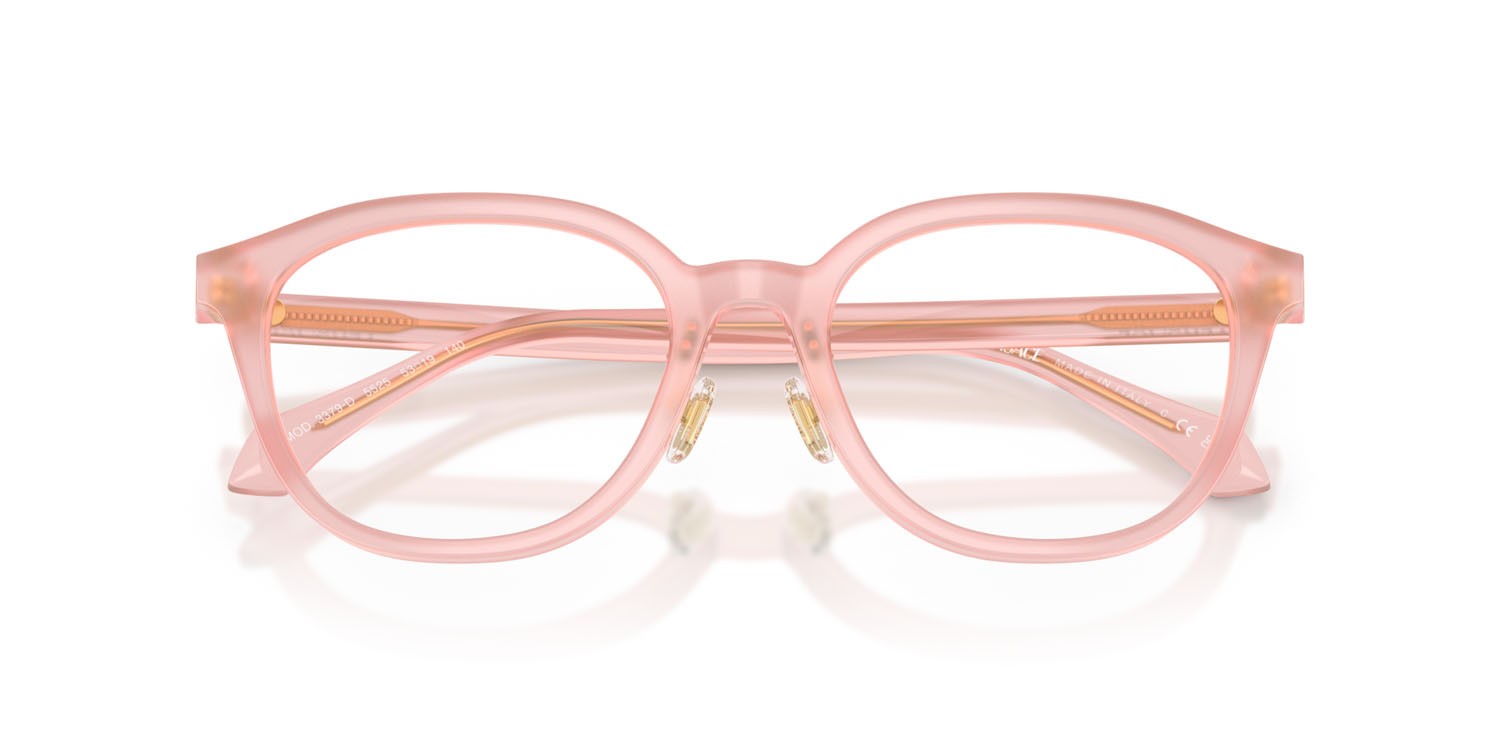 Occhiali da vista Versace VE 3379D (5525) colore rosa opale forma pantos lenti lente demo