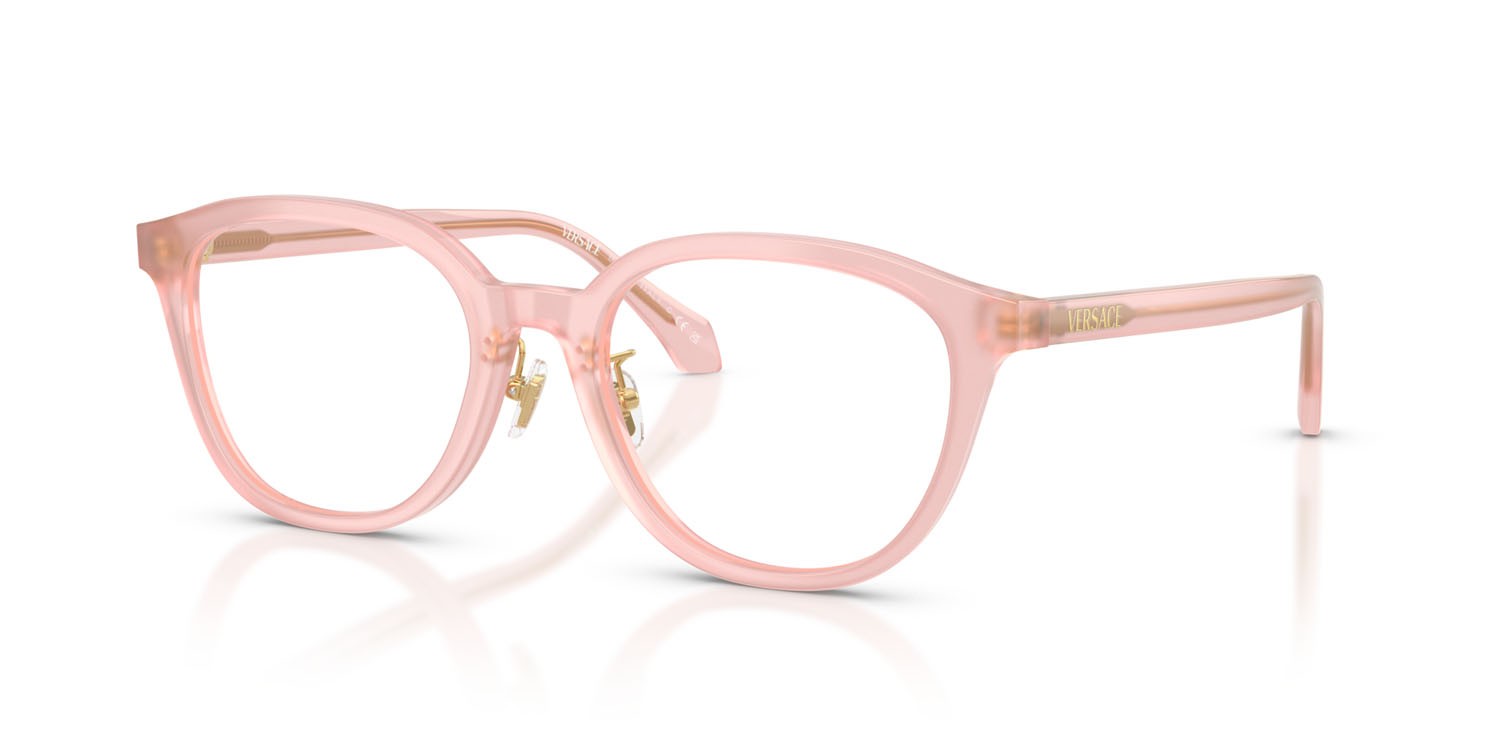 Occhiali da vista Versace VE 3379D (5525) colore rosa opale forma pantos lenti lente demo