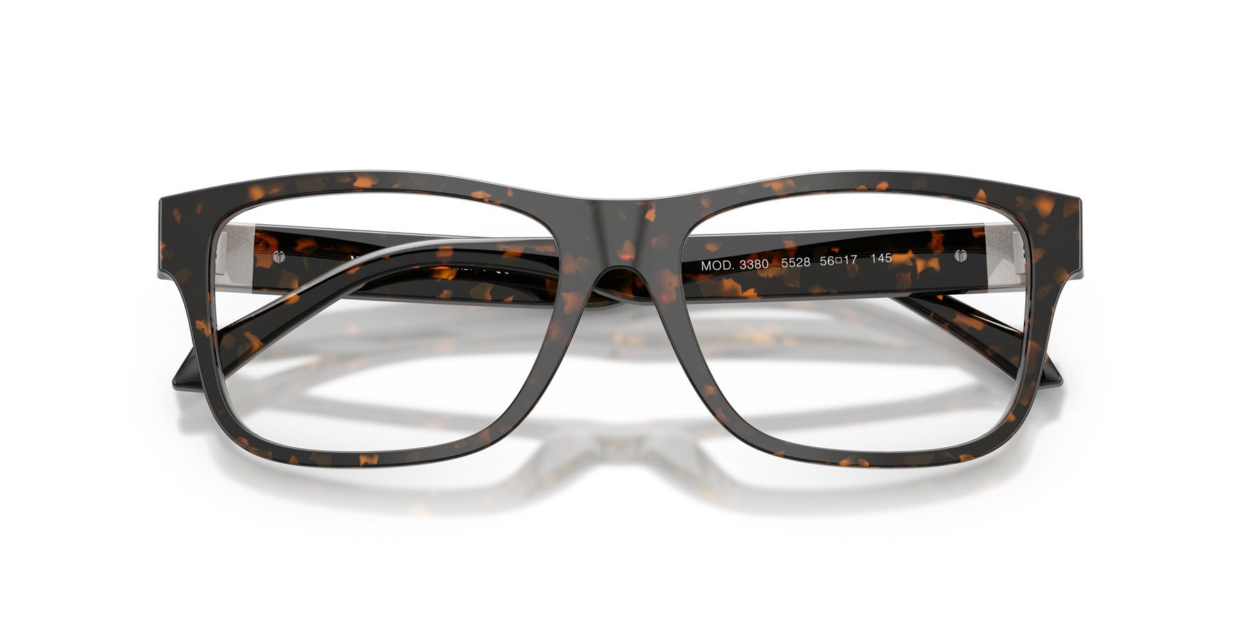 Eyeglasses Versace VE 3380 (5528) color tartarugato marrone shape square lenses lente demo