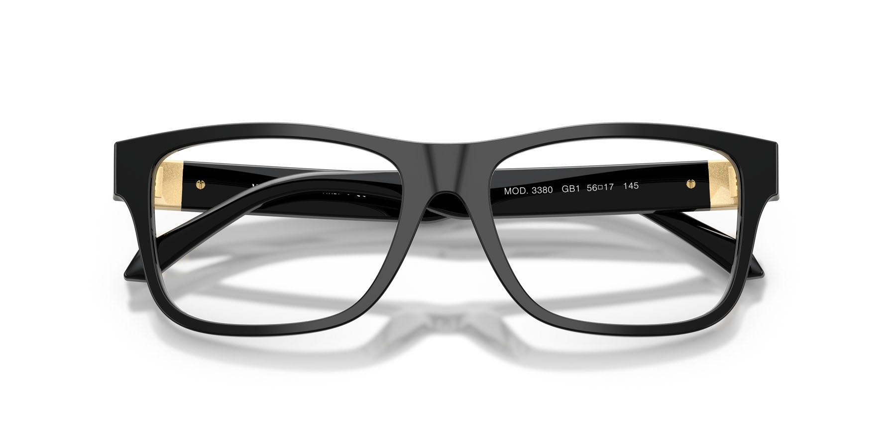 Eyeglasses Versace VE 3380 (GB1) color nero shape square lenses lente demo