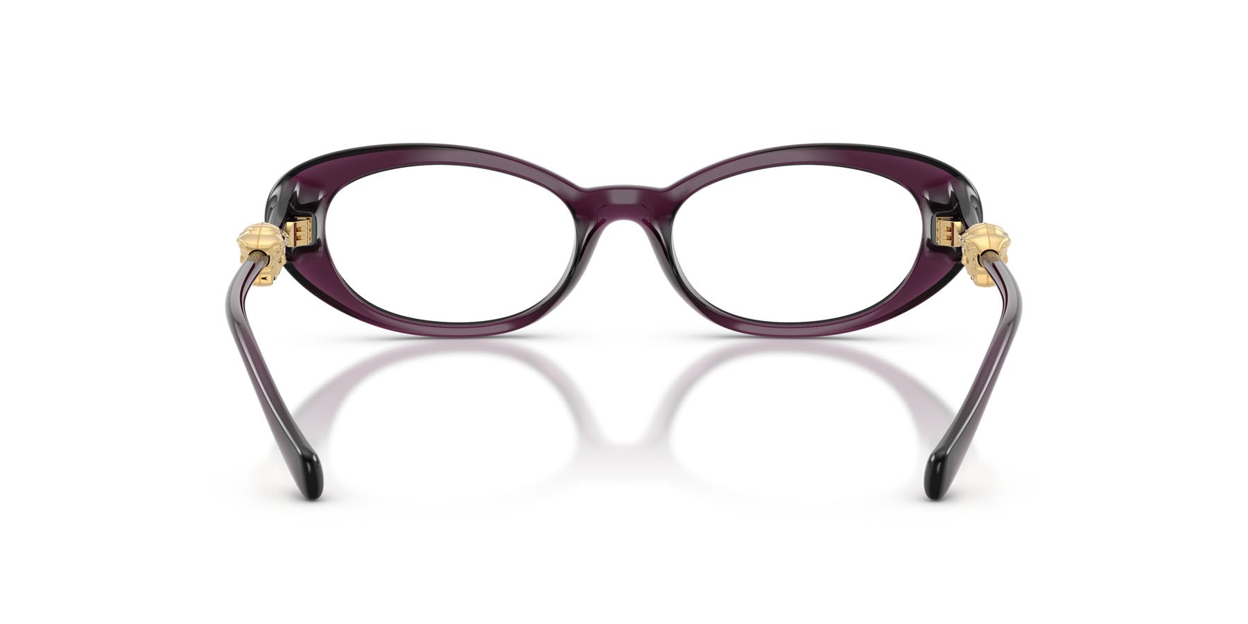 Occhiali da vista Versace VE 3381U (5536) colore viola opalino forma ovale lenti lente demo