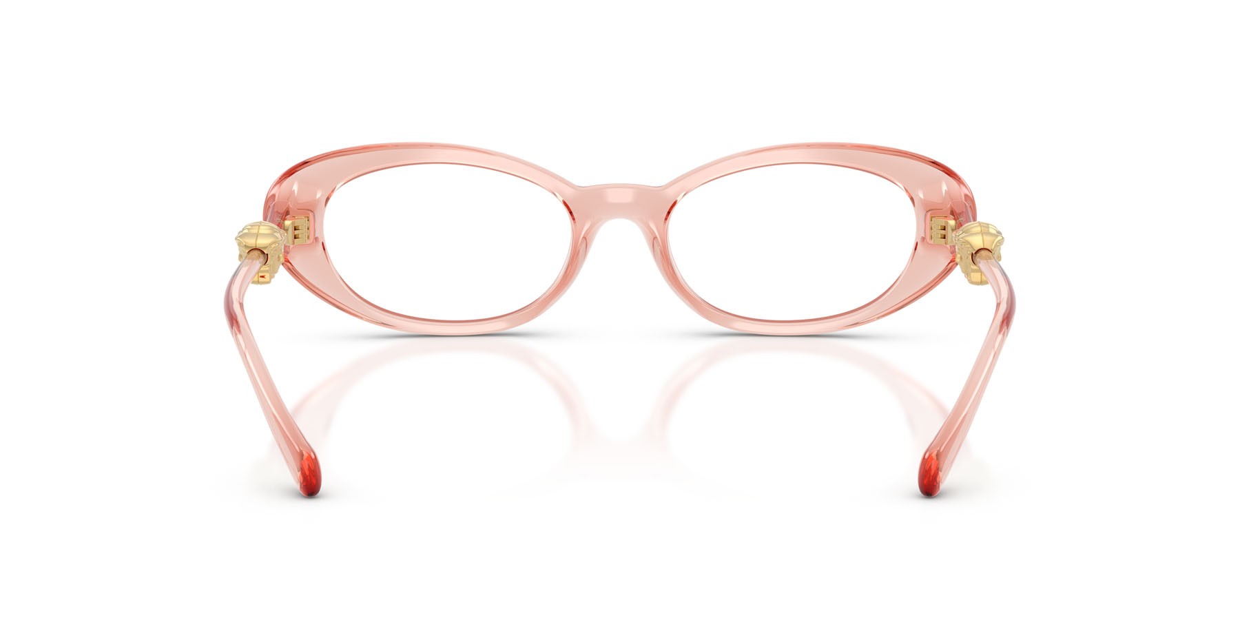 Occhiali da vista Versace VE 3381U (5541) colore rosa trasparente forma ovale lenti lente demo