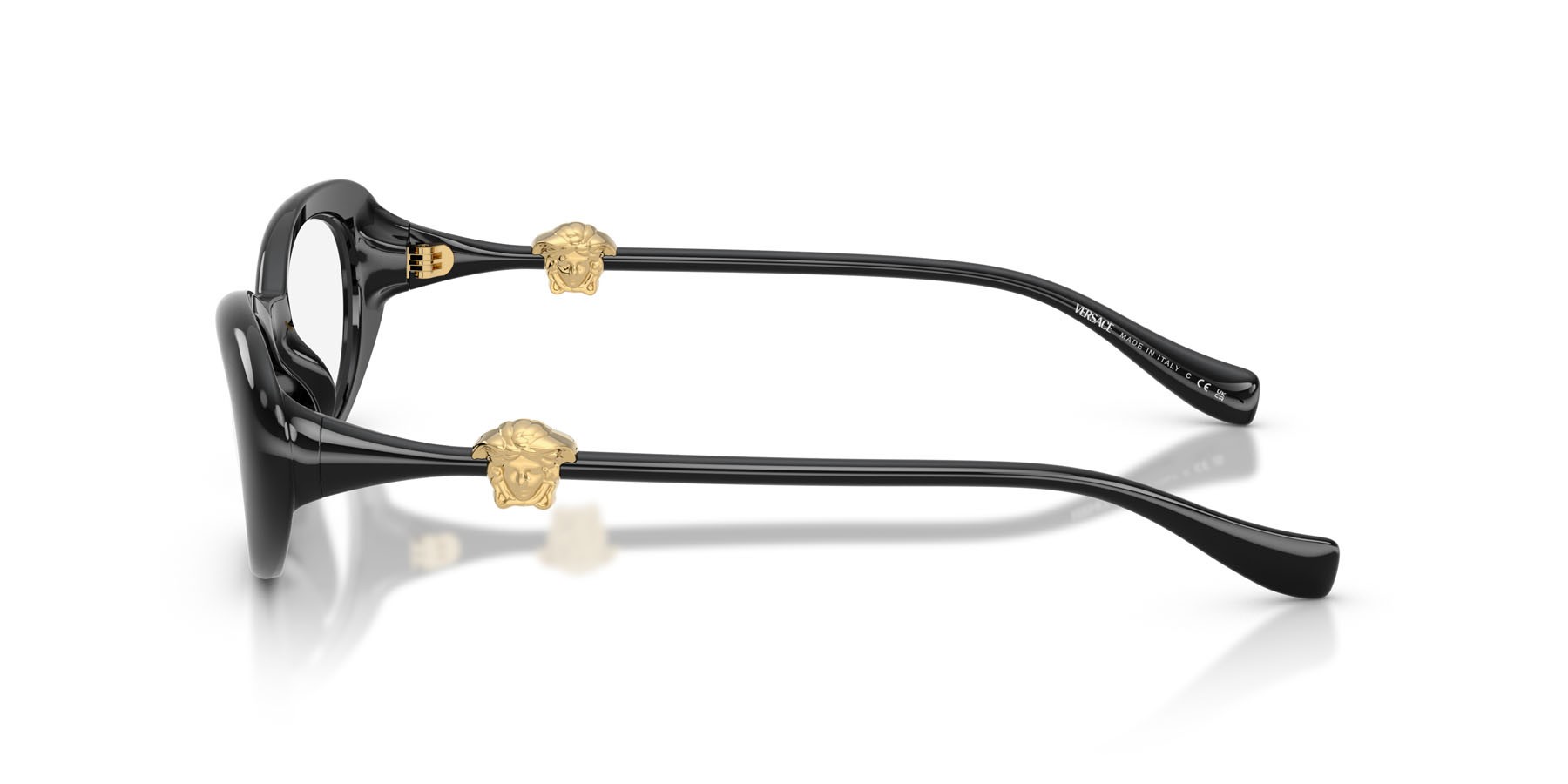 Eyeglasses Versace VE 3381U (GB1) color nero shape oval lenses lente demo