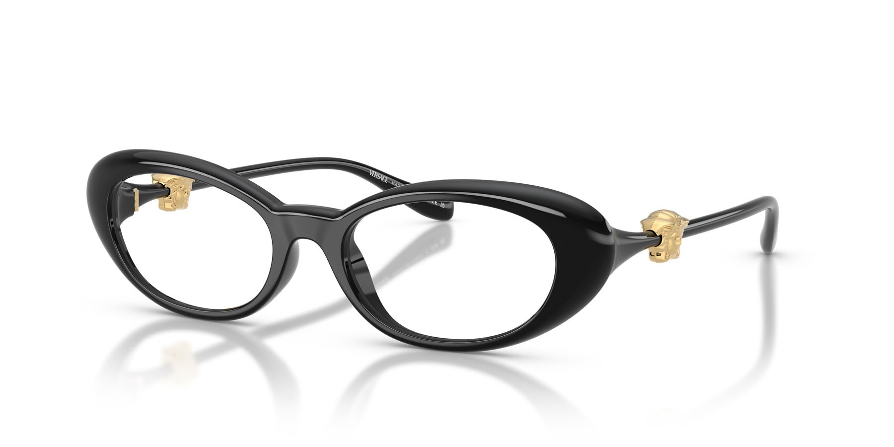 Eyeglasses Versace VE 3381U (GB1) color nero shape oval lenses lente demo