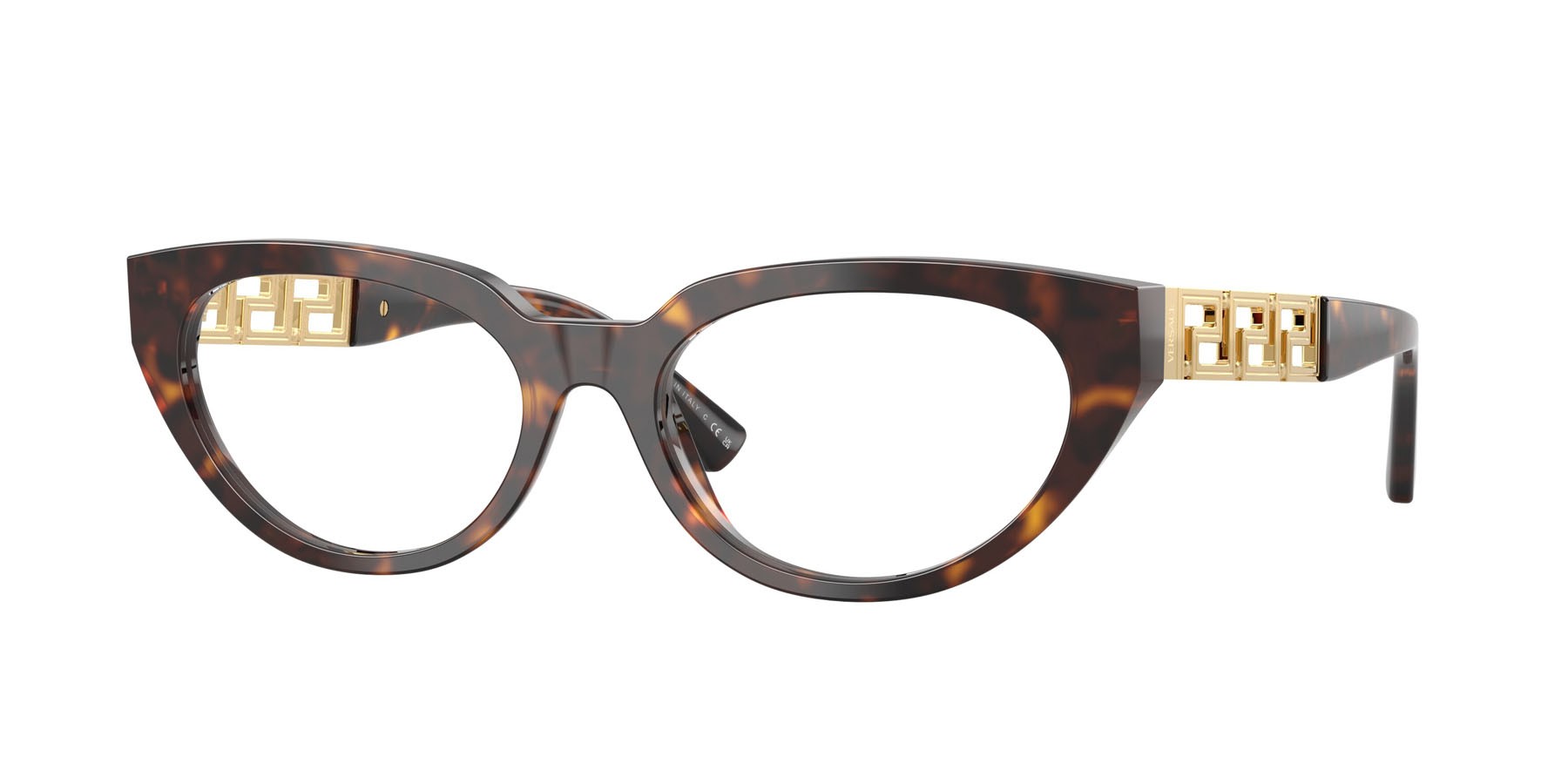 Eyeglasses Versace VE 3383 (108) color havana shape cat eye lenses lente demo