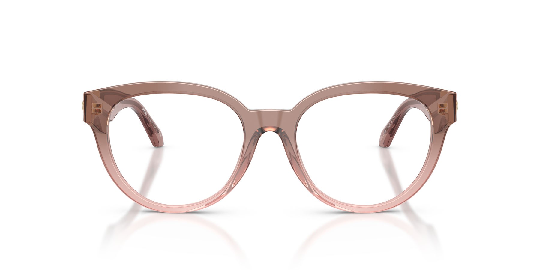 Eyeglasses Versace VE 3384 (5435) color marrone sfumato rosa shape round lenses lente demo
