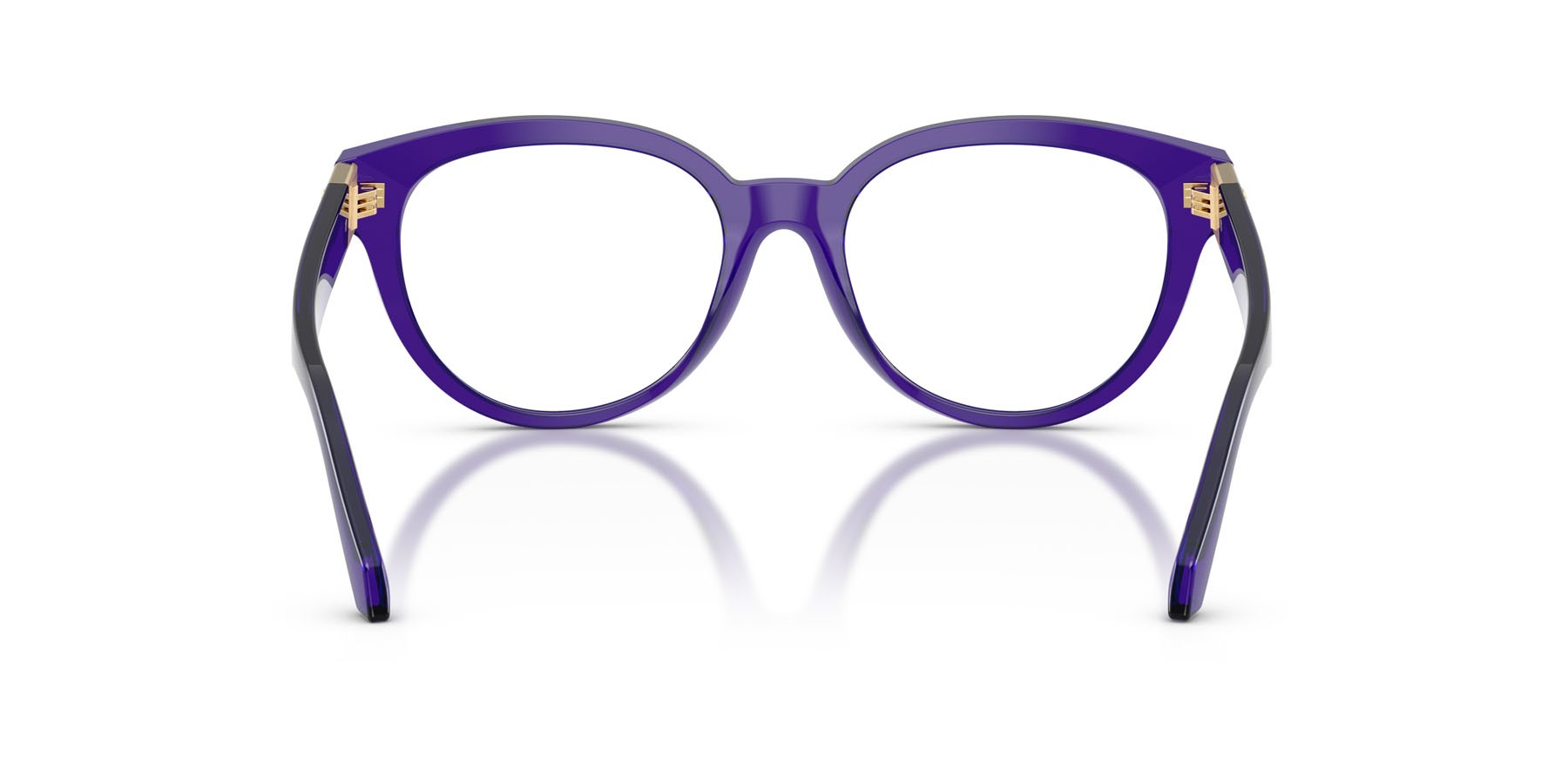 Occhiali da vista Versace VE 3384 (5545) colore violetto scuro trasparente forma rotondo lenti lente demo