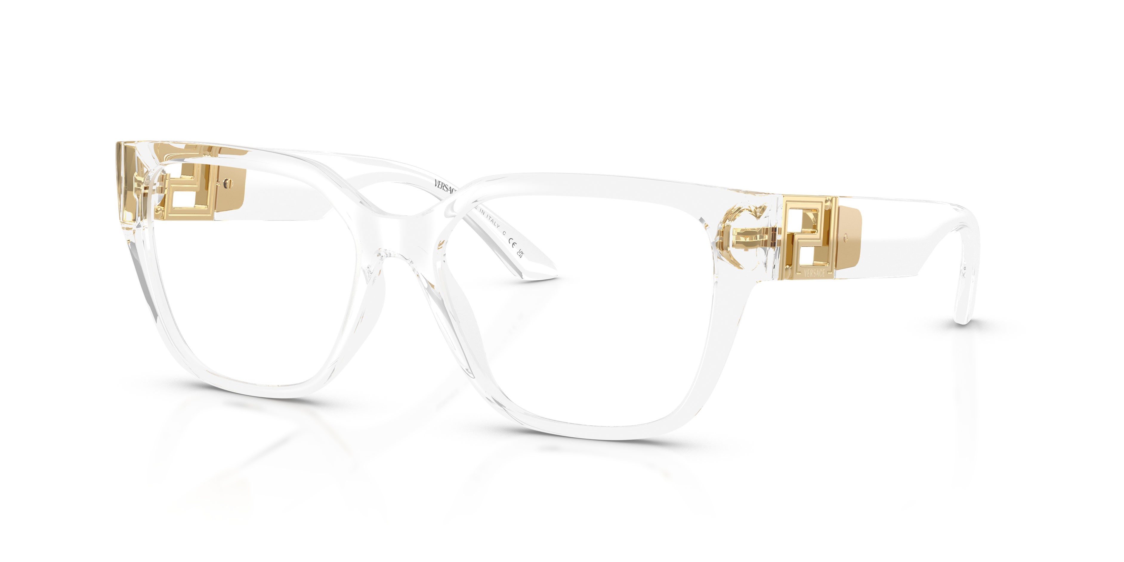 Occhiali da vista Versace VE 3387U (148) colore crystal trasparente forma quadrato lenti lente demo
