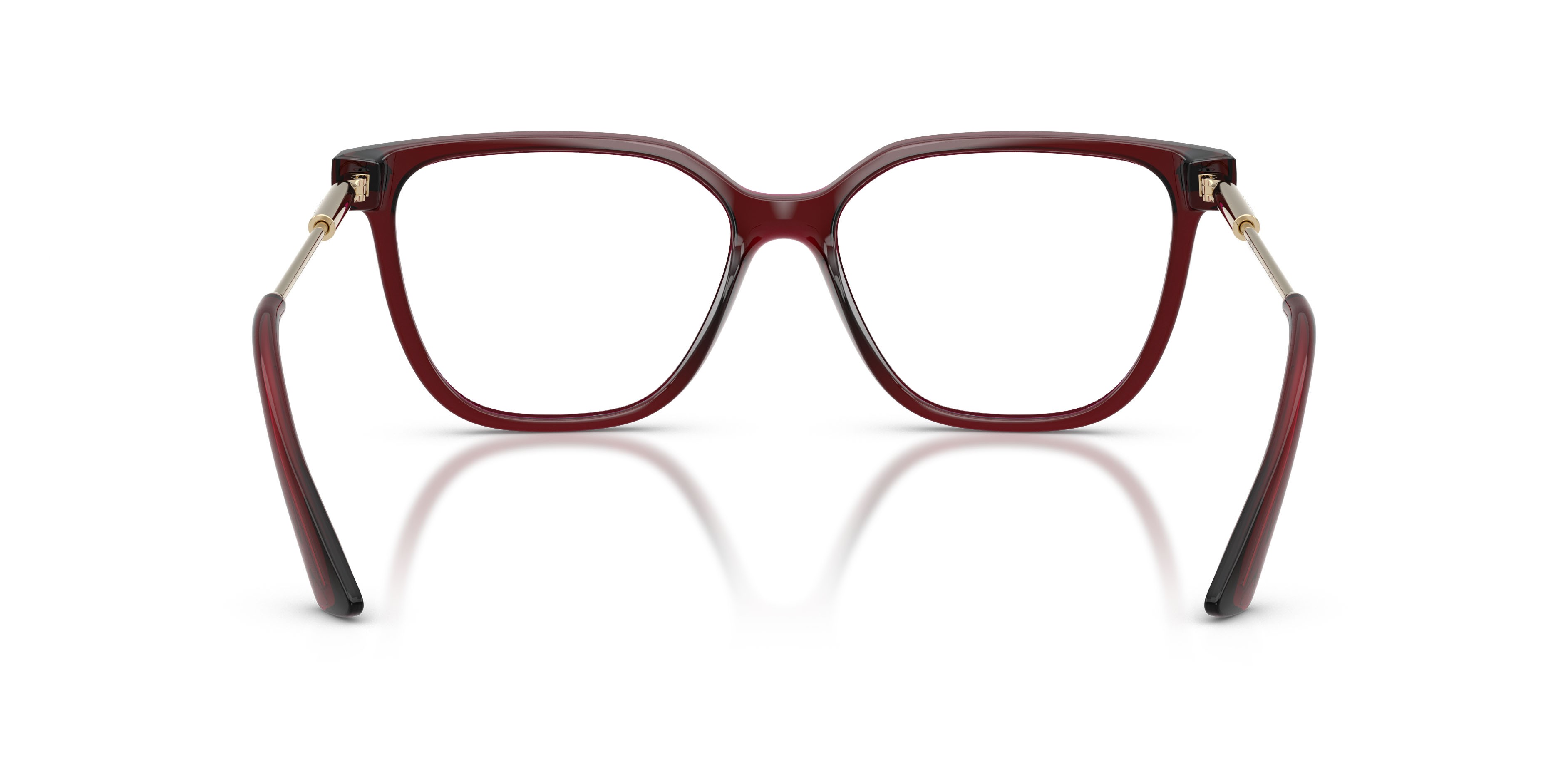 Occhiali da vista Versace VE 3388U (5538) colore rosso ciliegia trasparente forma quadrato lenti lente demo