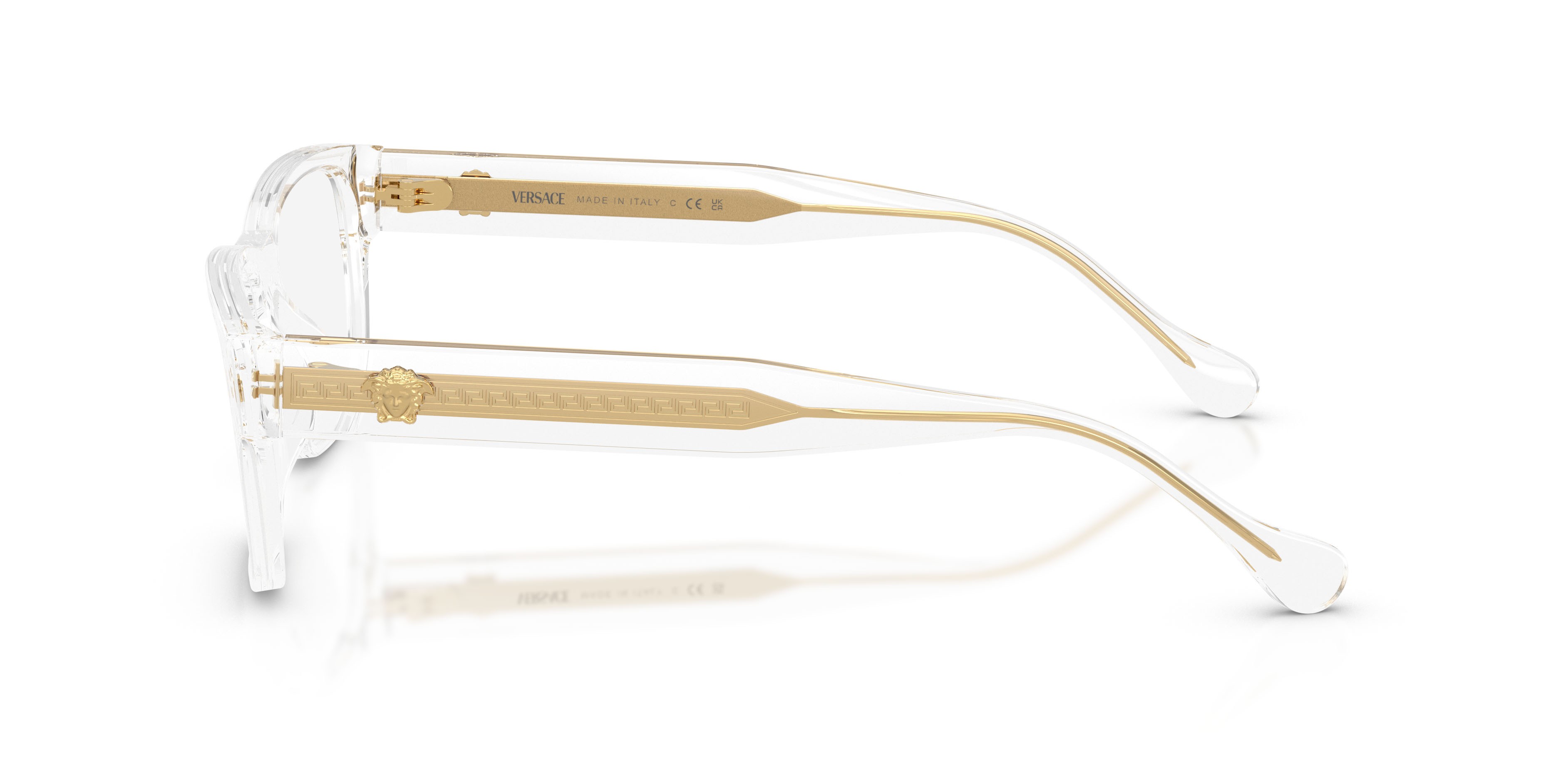 Eyeglasses Versace VE 3390U (148) color crystal trasparente shape rectangle lenses lente demo