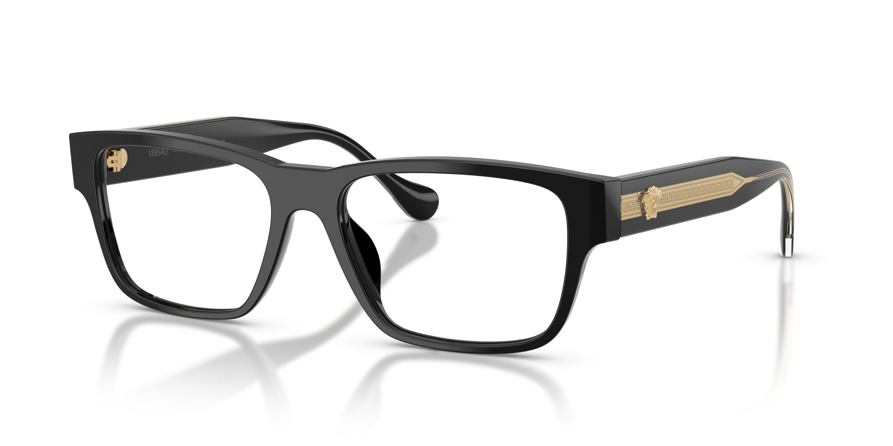 Eyeglasses Versace VE 3390U (GB1) color nero shape rectangle lenses lente demo