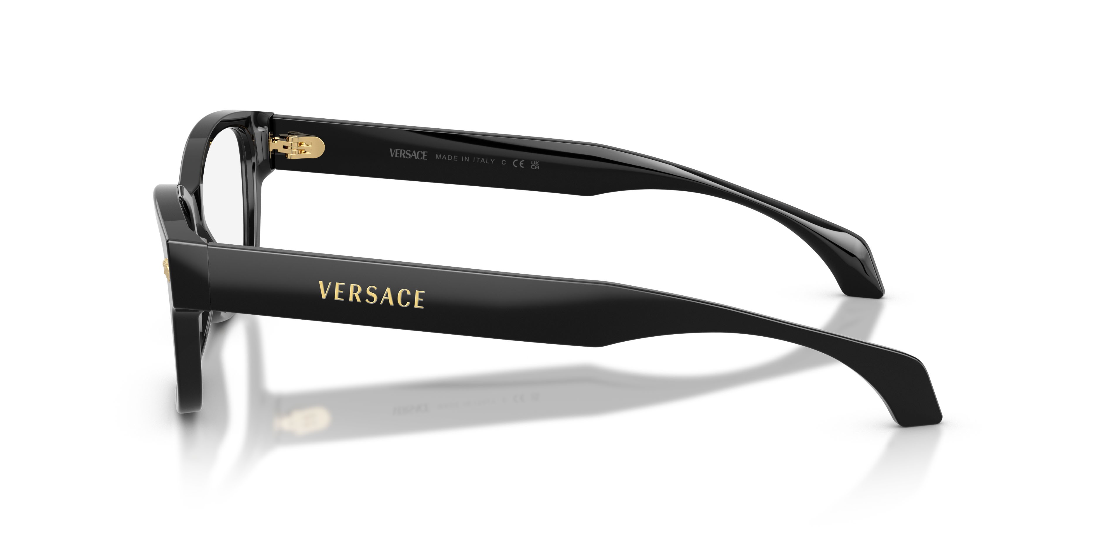 Occhiali da vista Versace VE 3392 (GB1) colore nero forma cat eye lenti lente demo