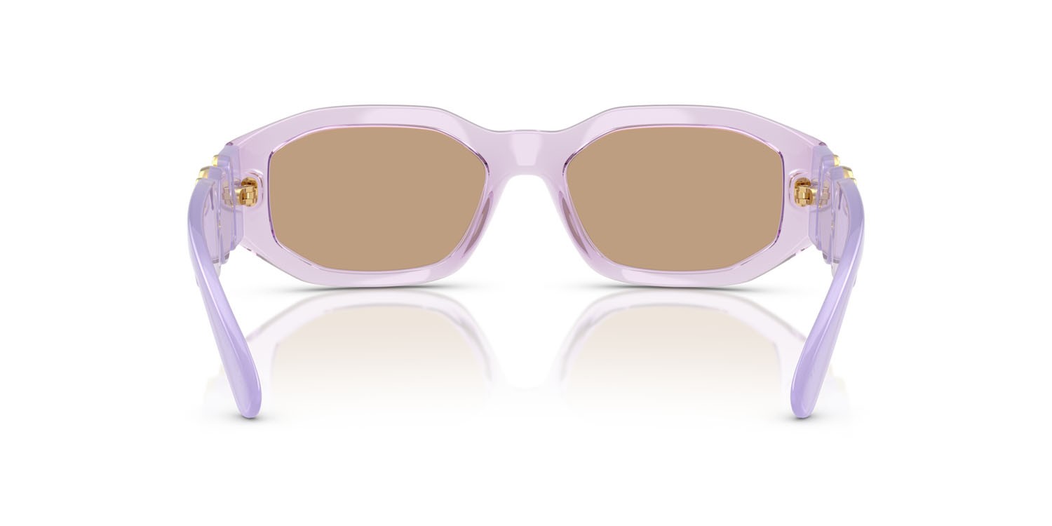 Occhiali da sole Versace VE 4361 (552663) colore lavanda trasparente forma irregolare lenti marrone chiaro