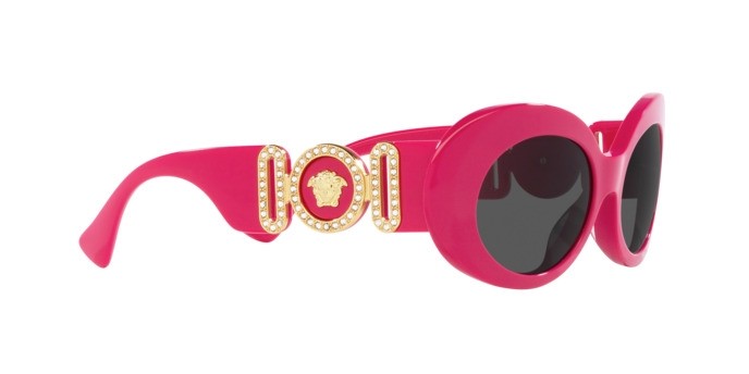 Sonnenbrillen Versace VE 4426BU (536787) farbe fucsia form oval gläser grigio scuro