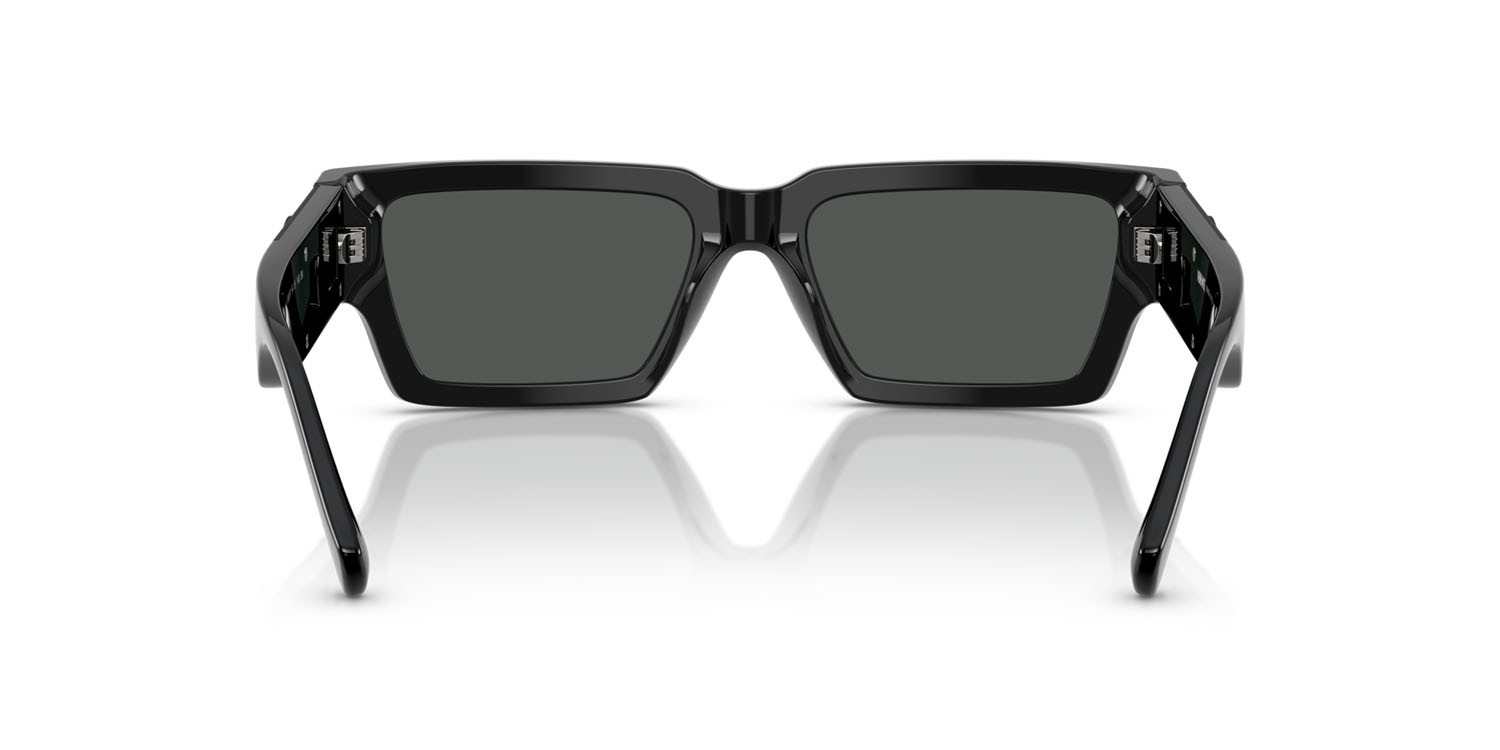 Occhiali da sole Versace VE 4459 (536087) colore nero forma rettangolare lenti grigio scuro