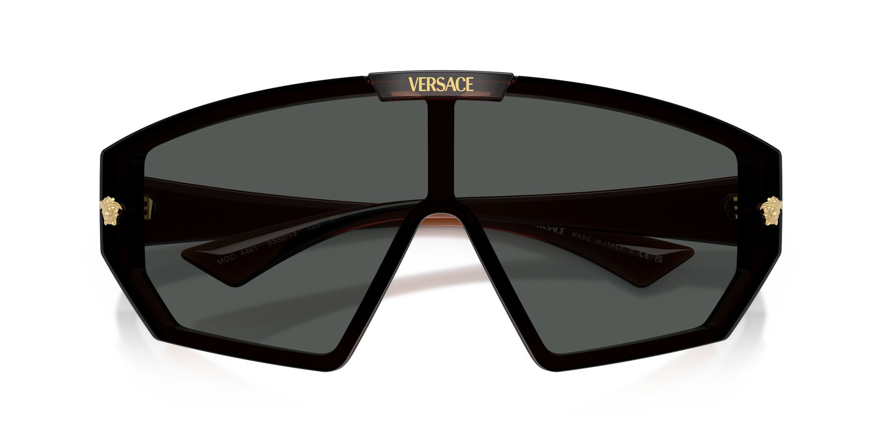 Occhiali da sole Versace VE 4461 (533213) colore marrone trasparente forma irregolare lenti marrone sfumato