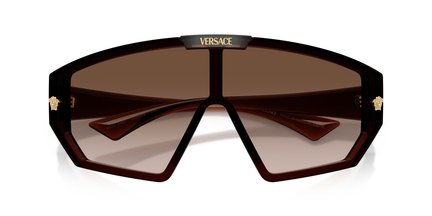 Occhiali da sole Versace VE 4461 (533213) colore marrone trasparente forma irregolare lenti marrone sfumato