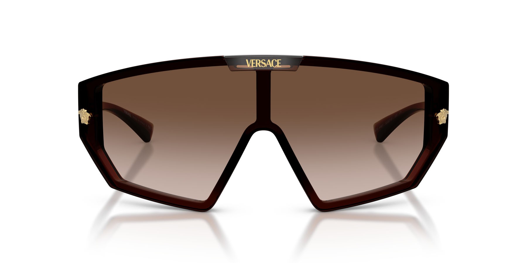 Occhiali da sole Versace VE 4461 (533213) colore marrone trasparente forma irregolare lenti marrone sfumato