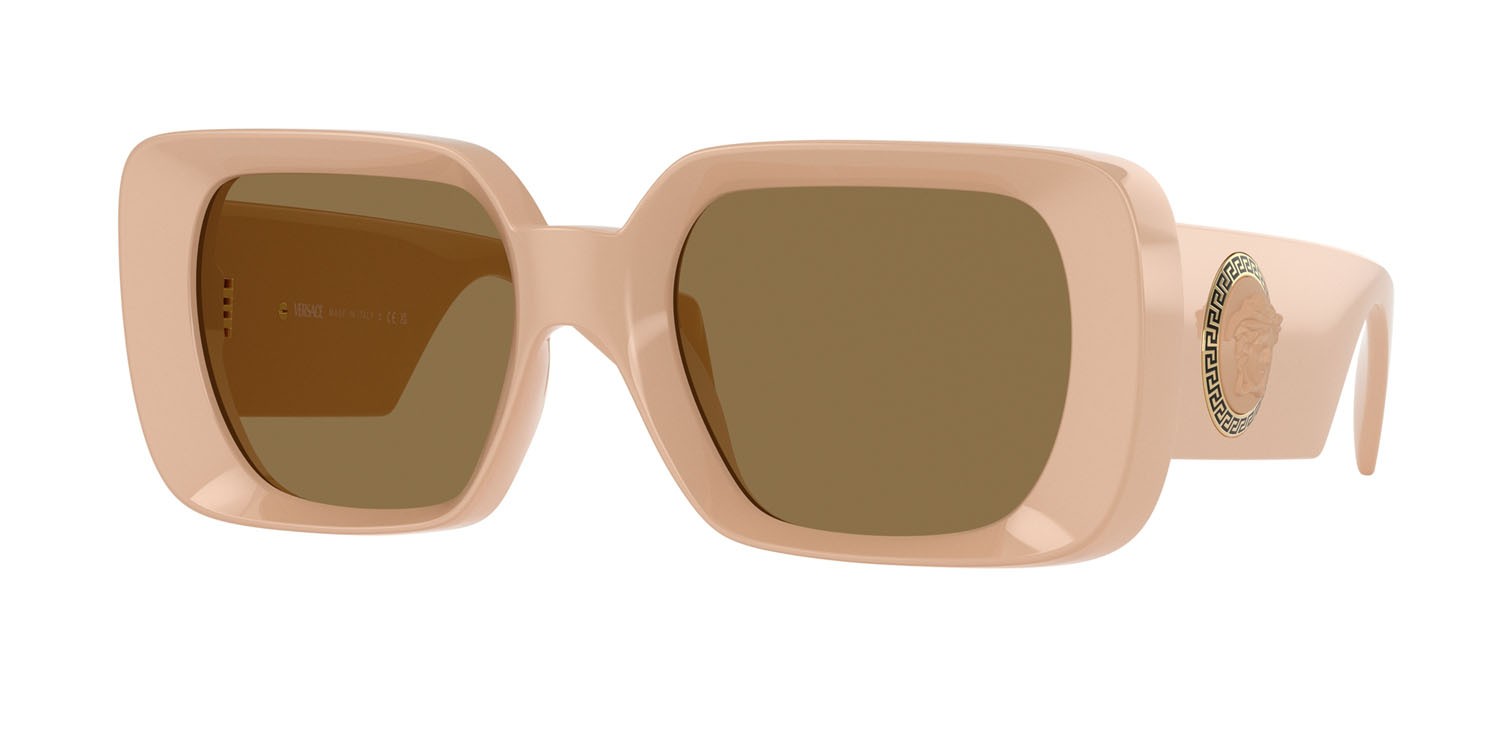 Sunglasses Versace VE 4473U (548973) color beige shape square lenses marrone scuro