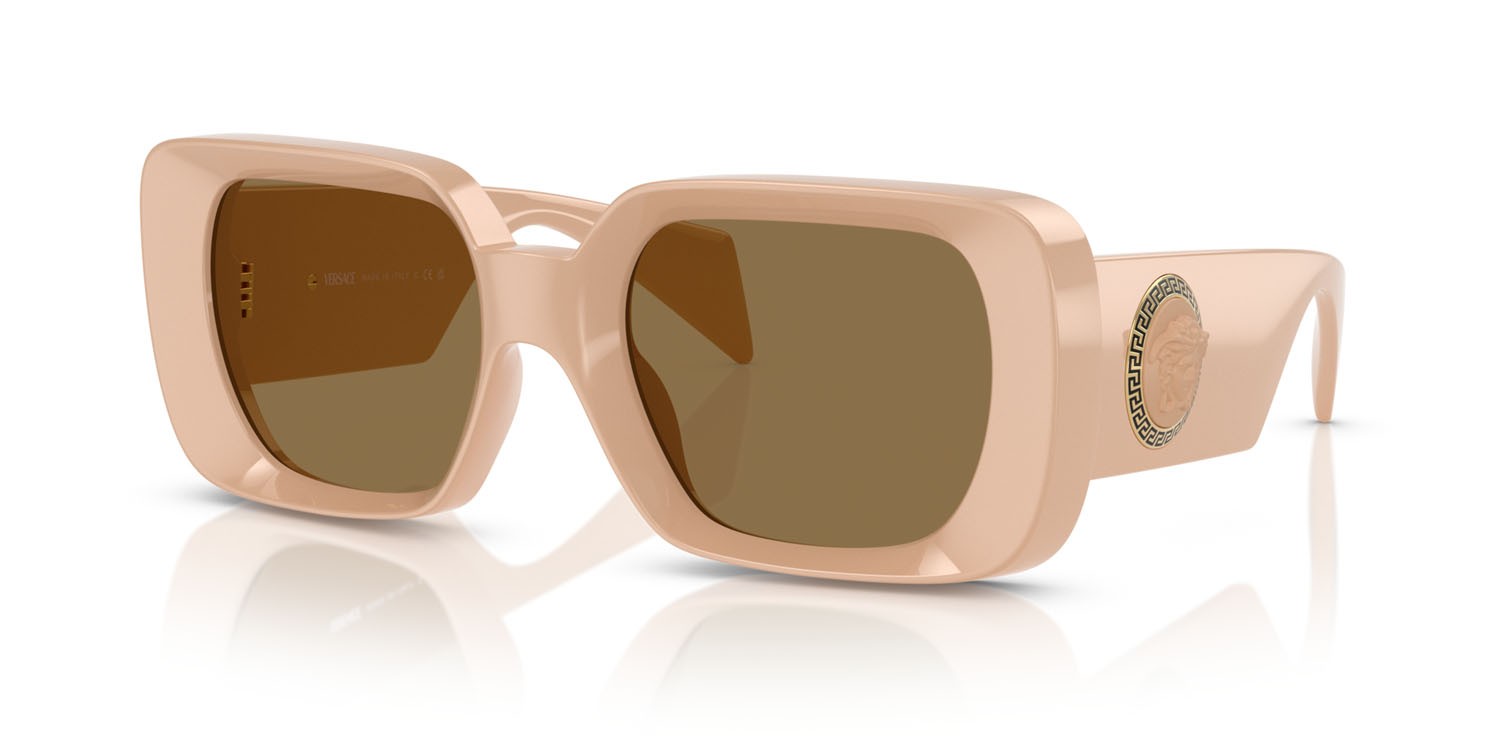 Sunglasses Versace VE 4473U (548973) color beige shape square lenses marrone scuro
