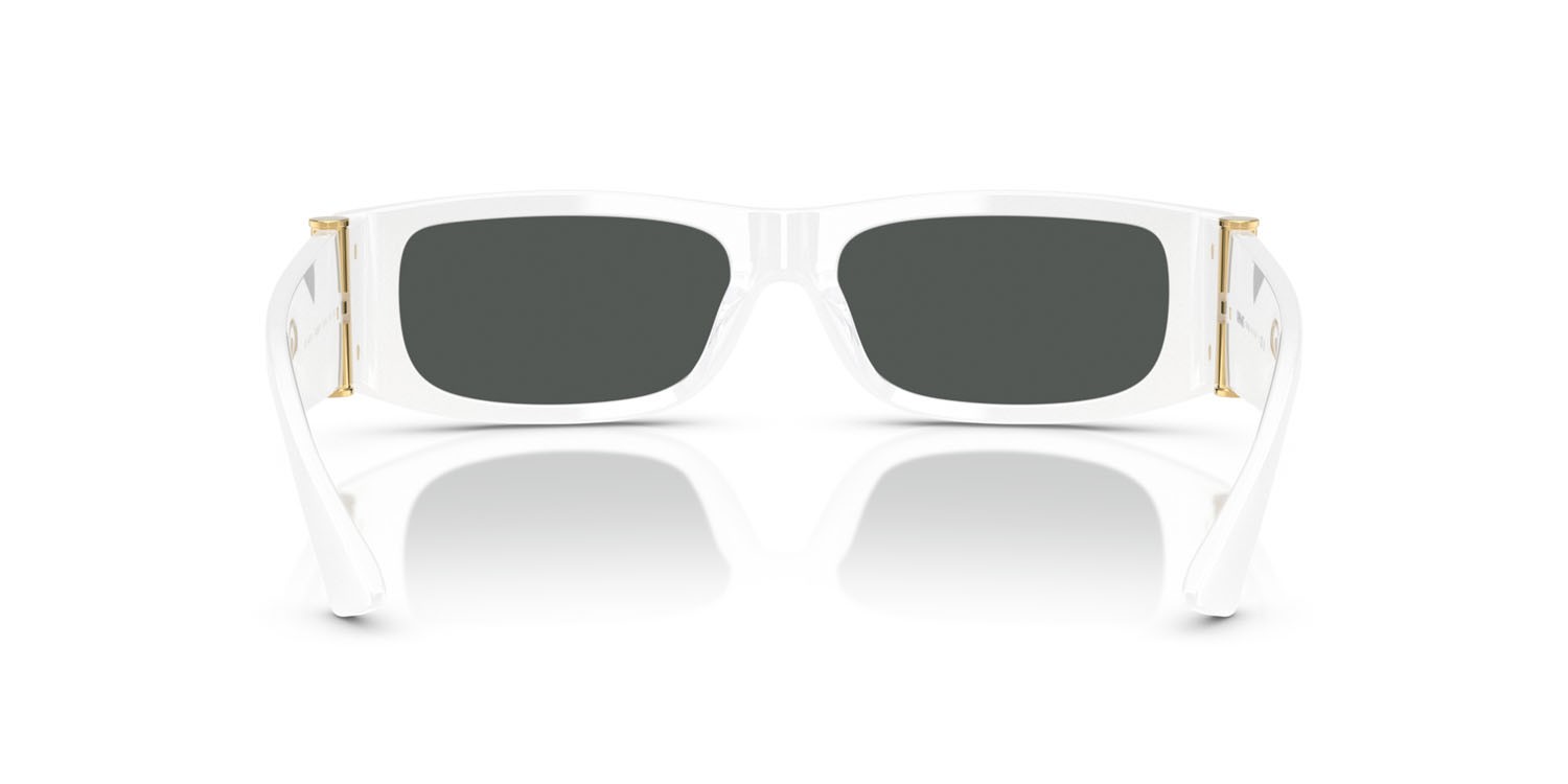 Occhiali da sole Versace VE 4476U (545987) colore bianco forma rettangolare lenti grigio scuro
