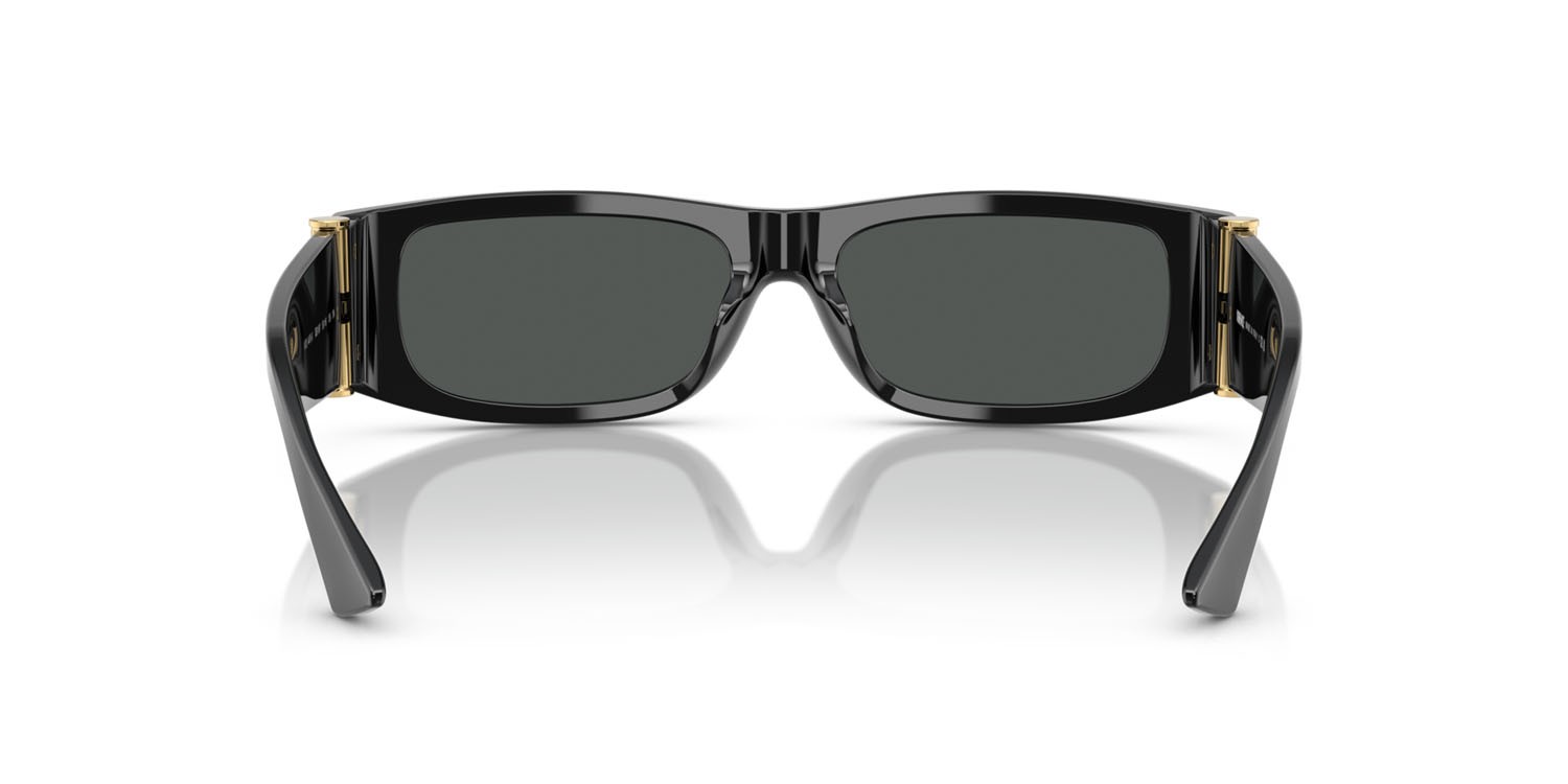 Sunglasses Versace VE 4476U (GB1/87) color nero shape rectangle lenses grigio scuro