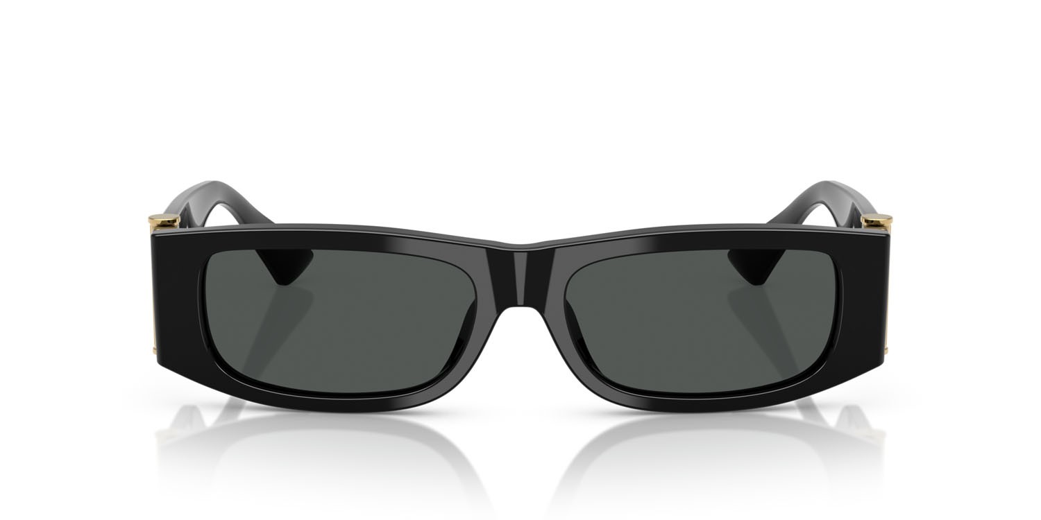 Sunglasses Versace VE 4476U (GB1/87) color nero shape rectangle lenses grigio scuro