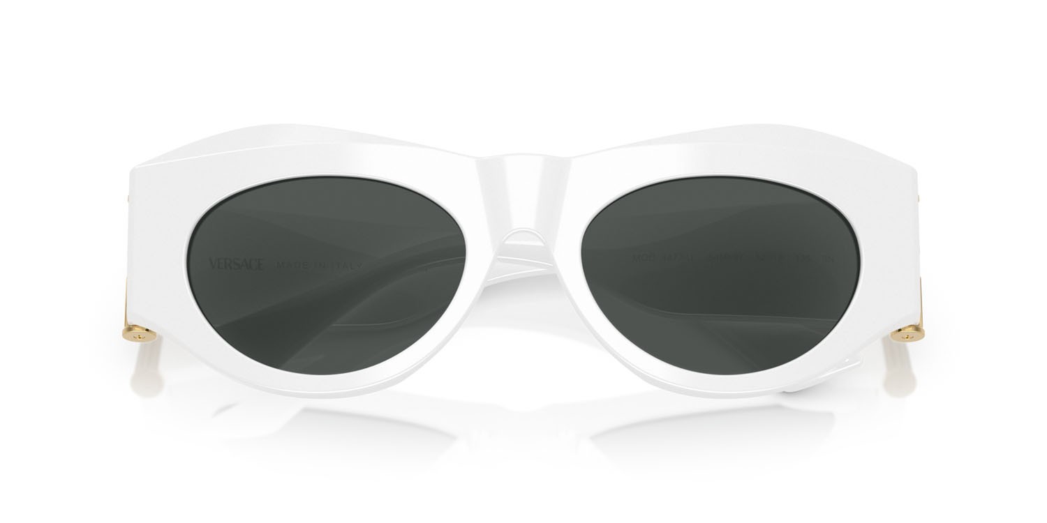 Occhiali da sole Versace VE 4477U (545987) colore bianco forma irregolare lenti grigio scuro