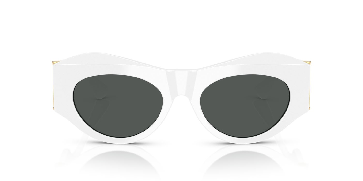 Occhiali da sole Versace VE 4477U (545987) colore bianco forma irregolare lenti grigio scuro
