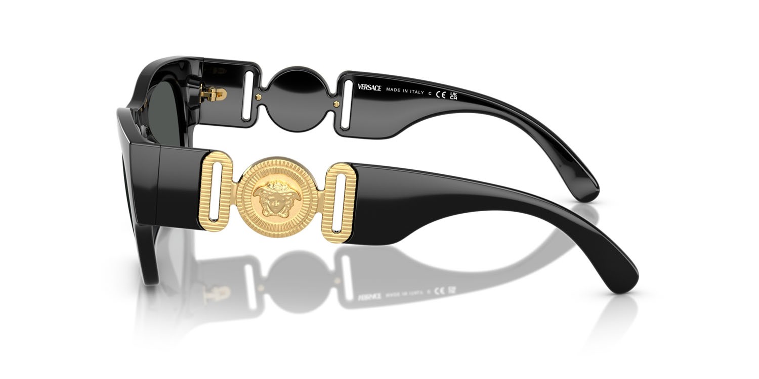 Sunglasses Versace VE 4479U (GB1/87) color nero shape square lenses grigio scuro