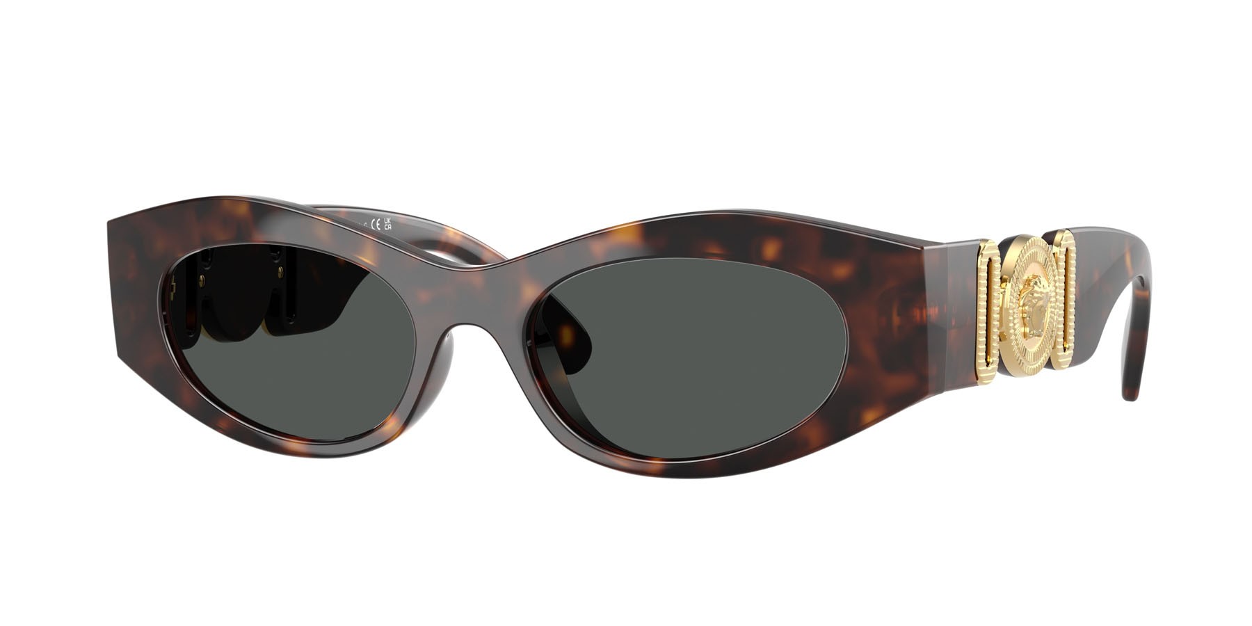 Sunglasses Versace VE 4480U (108/87) color havana shape cat eye lenses grigio scuro