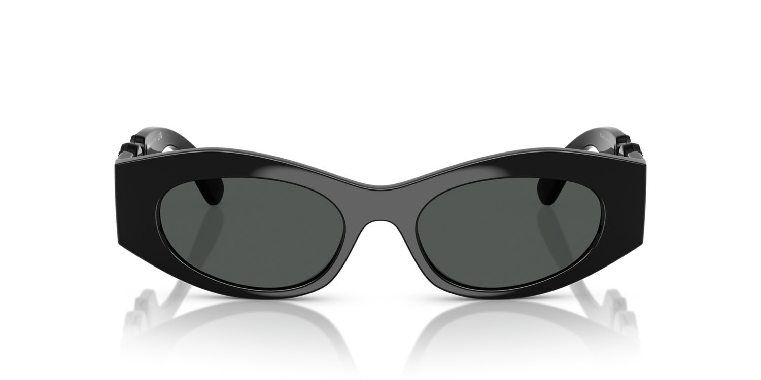Occhiali da sole Versace VE 4480U (536087) colore nero forma ovale lenti grigio scuro