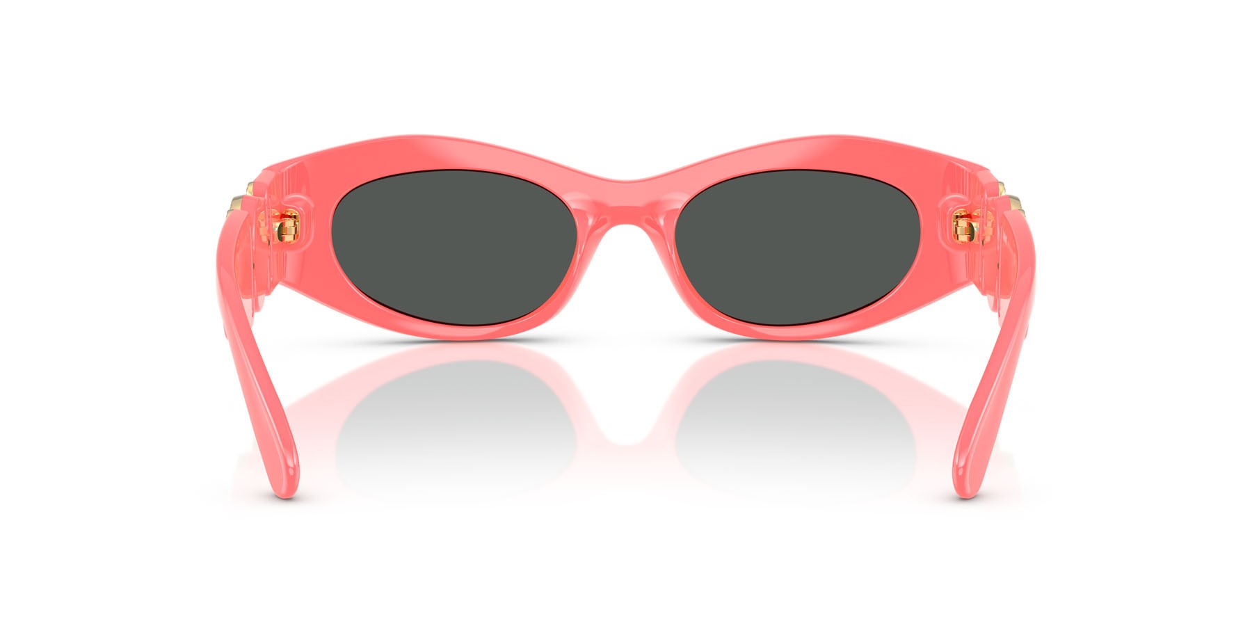 Occhiali da sole Versace VE 4480U (553187) colore guava forma cat eye lenti grigio scuro