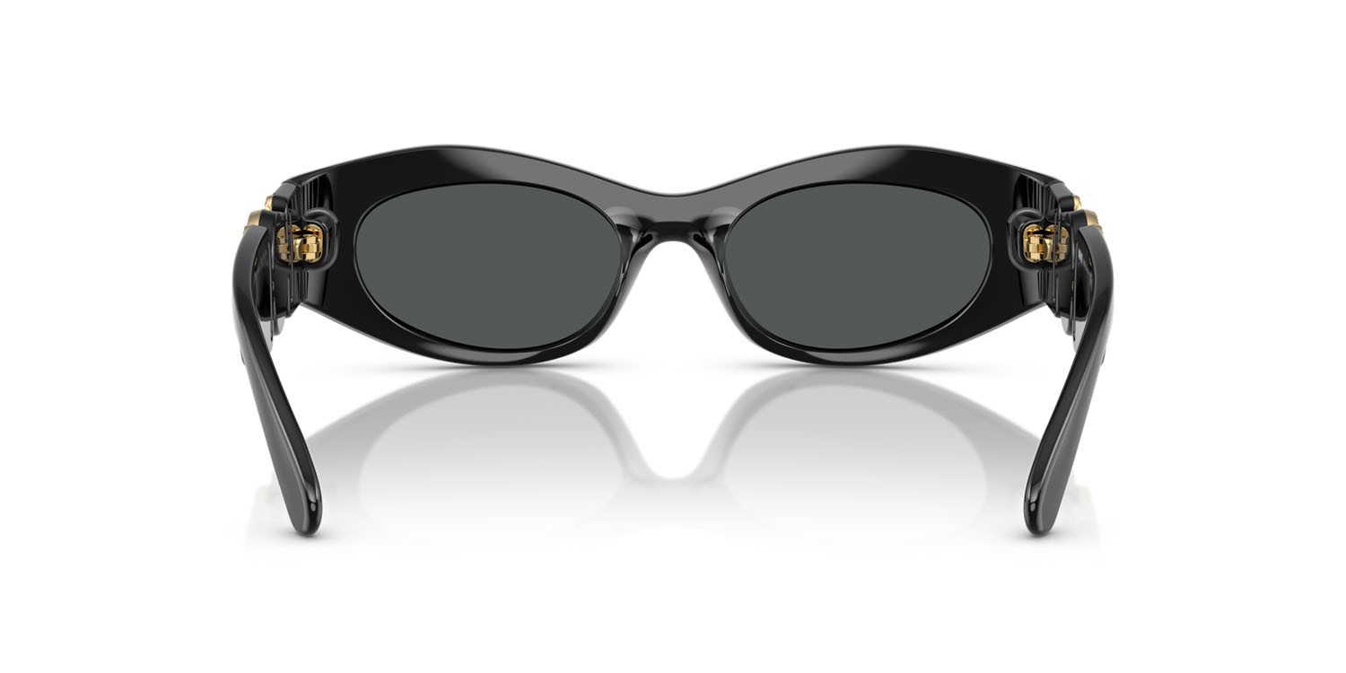 Occhiali da sole Versace VE 4480U (GB1/87) colore nero forma ovale lenti grigio scuro