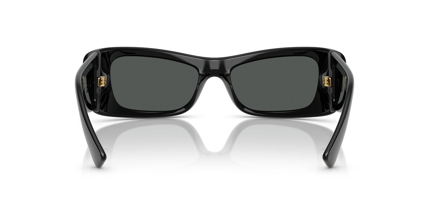 Occhiali da sole Versace VE 4481 (GB1/87) colore nero forma quadrato lenti grigio scuro