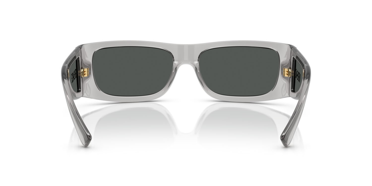 Occhiali da sole Versace VE 4482 (530587) colore grigio trasparente forma quadrato lenti grigio scuro