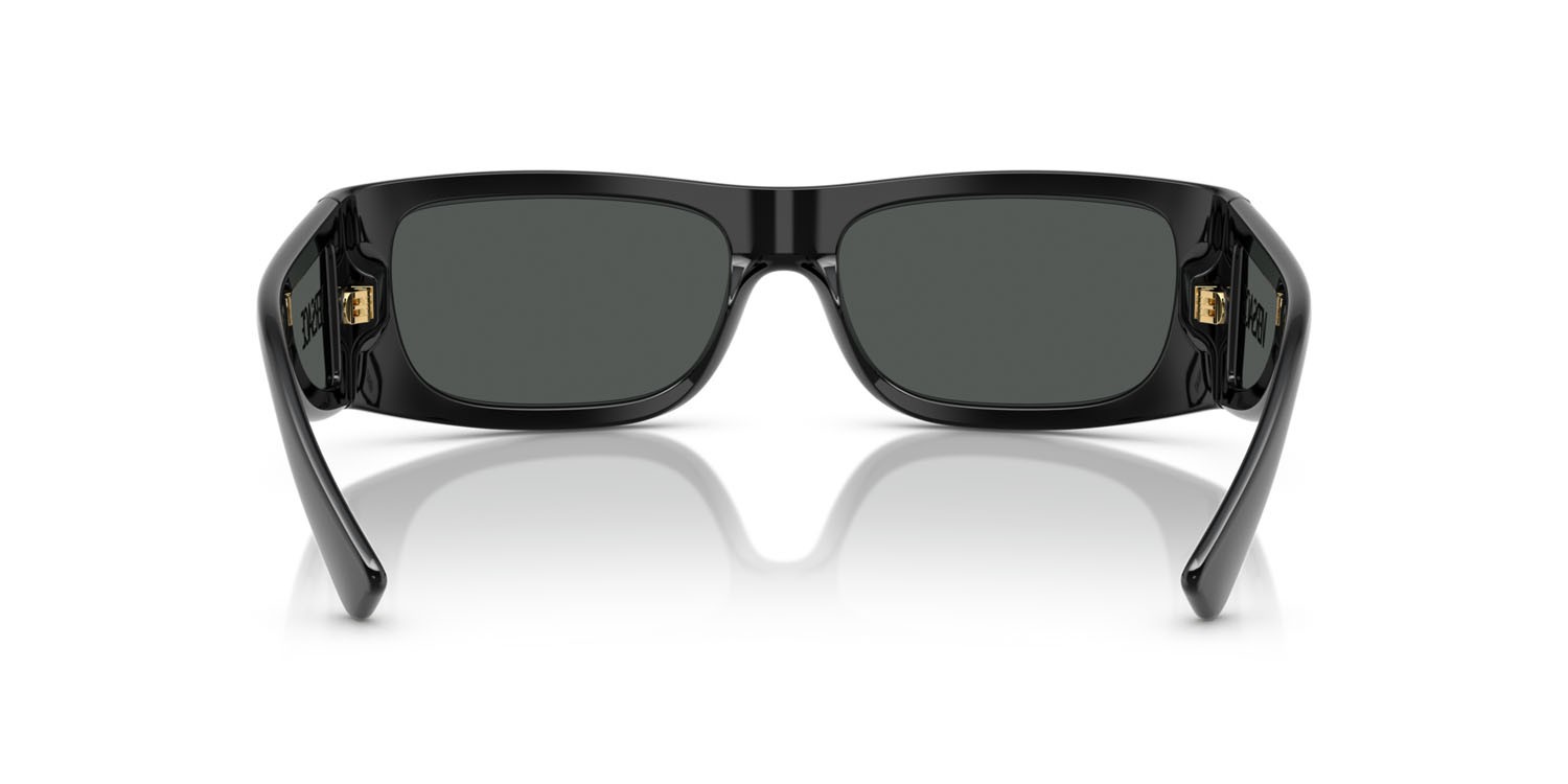 Occhiali da sole Versace VE 4482 (GB1/87) colore nero forma quadrato lenti grigio scuro