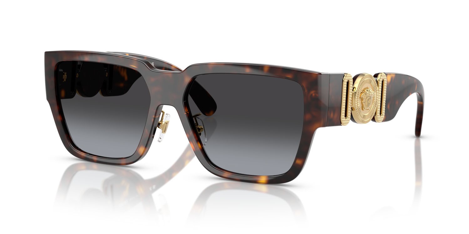 Occhiali da sole Versace VE 4483D (108/8G) colore havana forma rettangolare lenti sfumato grigio