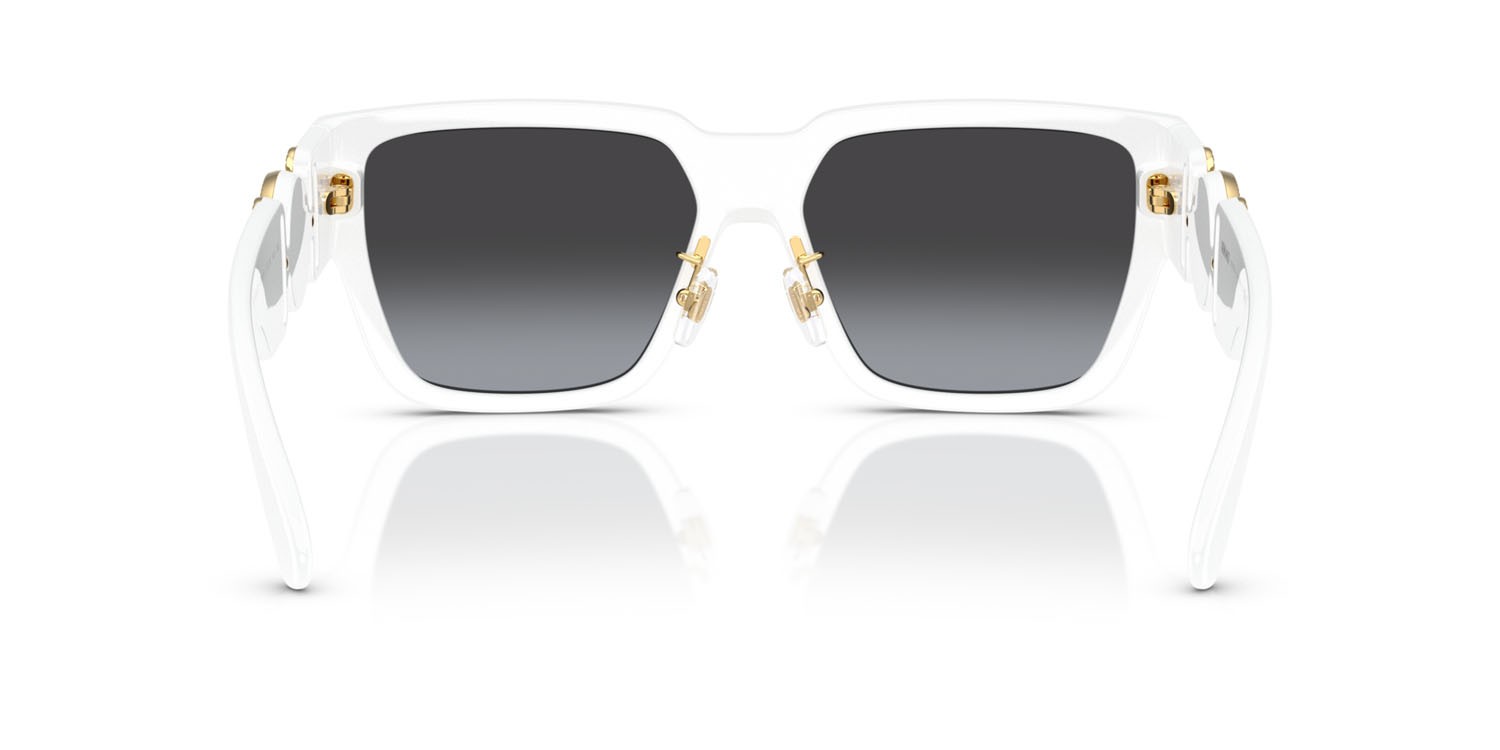 Occhiali da sole Versace VE 4483D (314/8G) colore bianco forma rettangolare lenti sfumato grigio