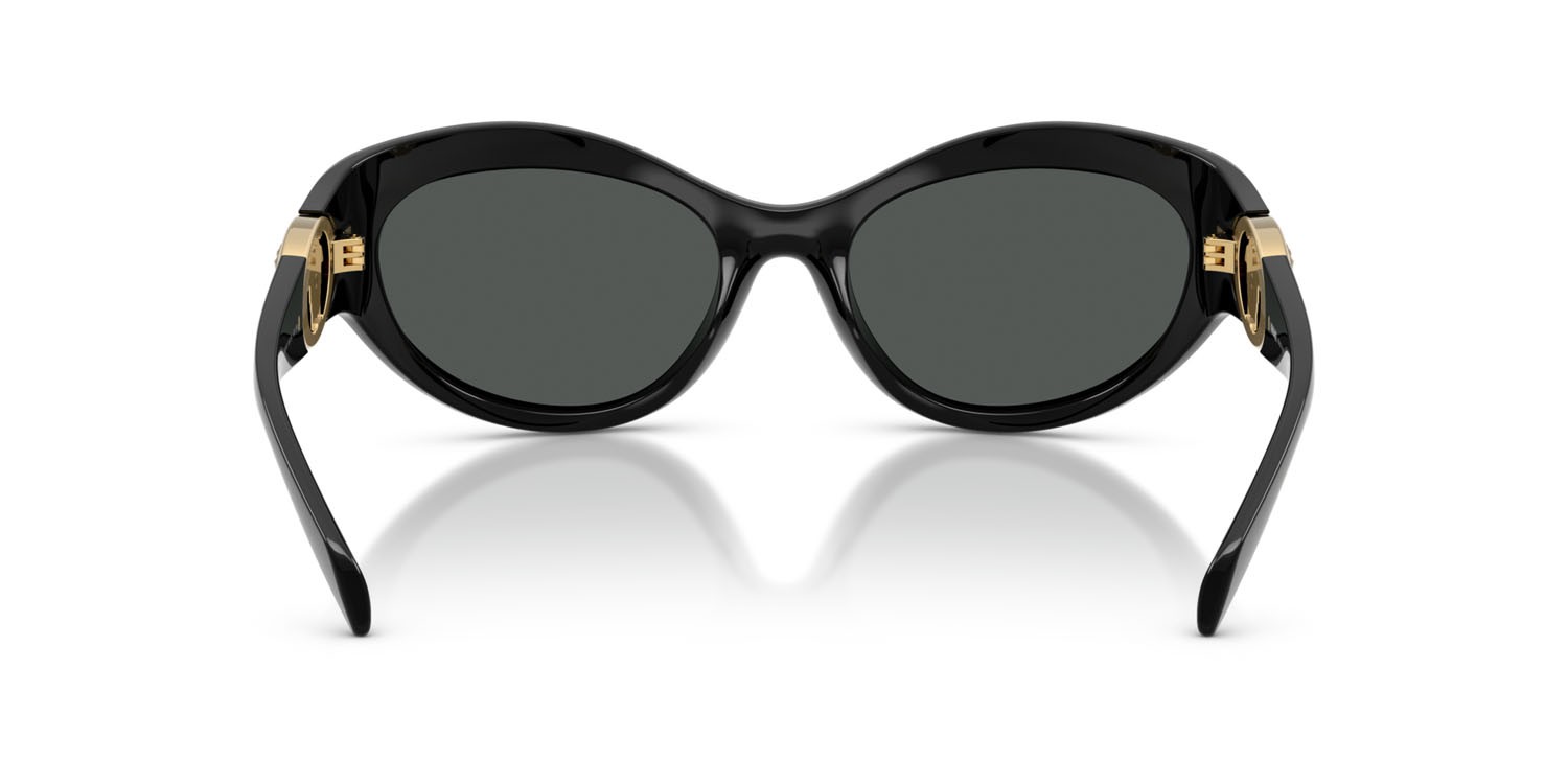 Occhiali da sole Versace VE 4485 (GB1/87) colore nero forma cat eye lenti grigio scuro