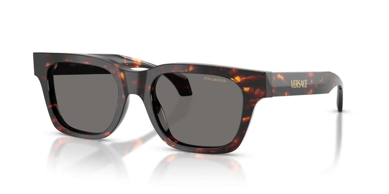 Occhiali da sole Versace VE 4486 (550981) colore havana forma quadrato lenti polar grigio scuro