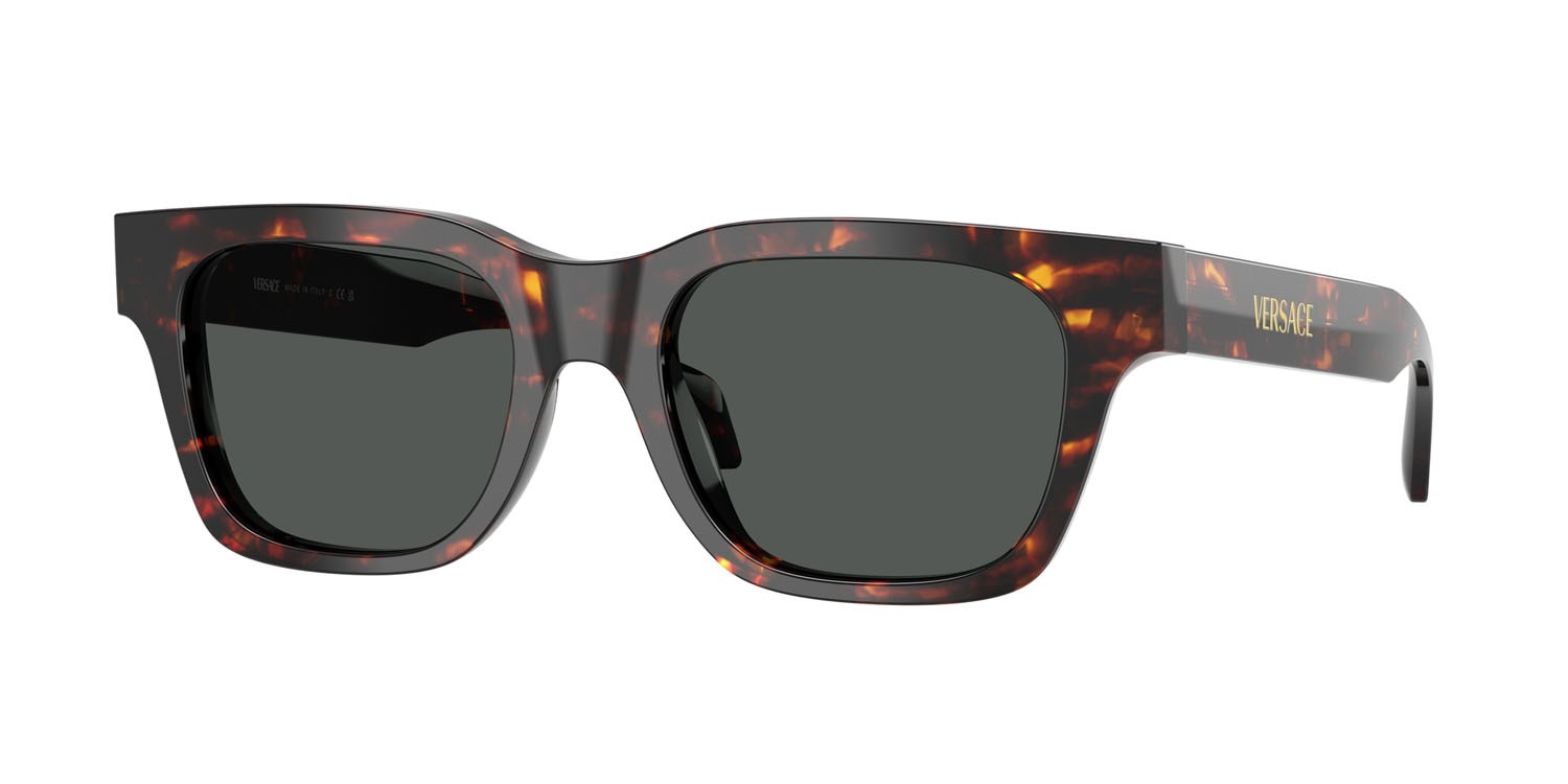 Occhiali da sole Versace VE 4486 (550987) colore havana forma quadrato lenti grigio scuro