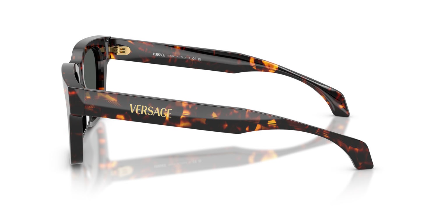 Occhiali da sole Versace VE 4486 (550987) colore havana forma quadrato lenti grigio scuro